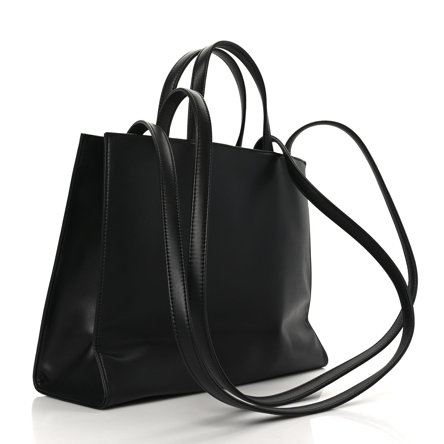 Telfar Vegan Leather Medium Shopping Bag Black 3 of 8