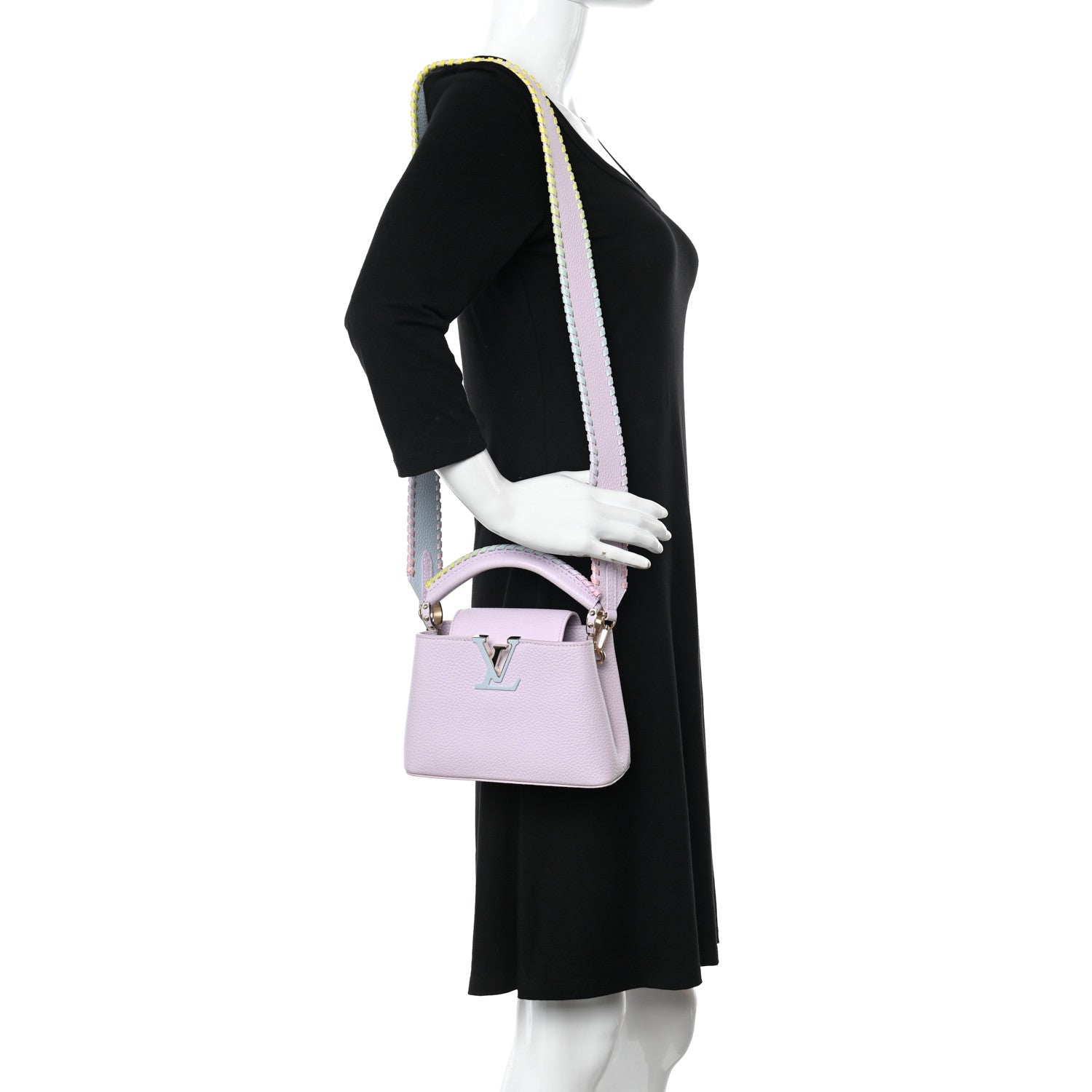 Louis Vuitton Taurillon Capucines Mini Rainbow Wisteria 2 of 9