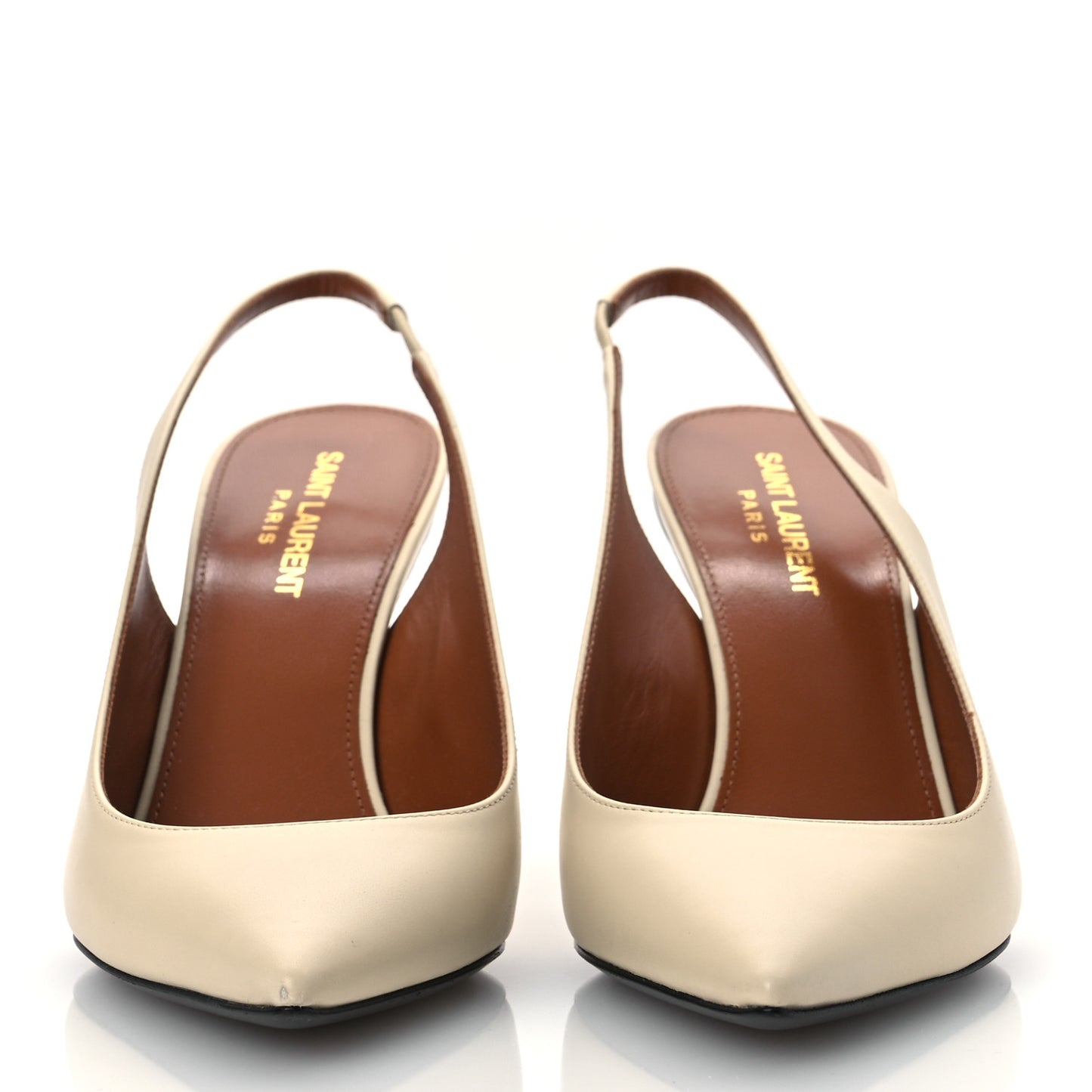 Calfskin Opyum 85 Slingback Pumps 38 Real Beige