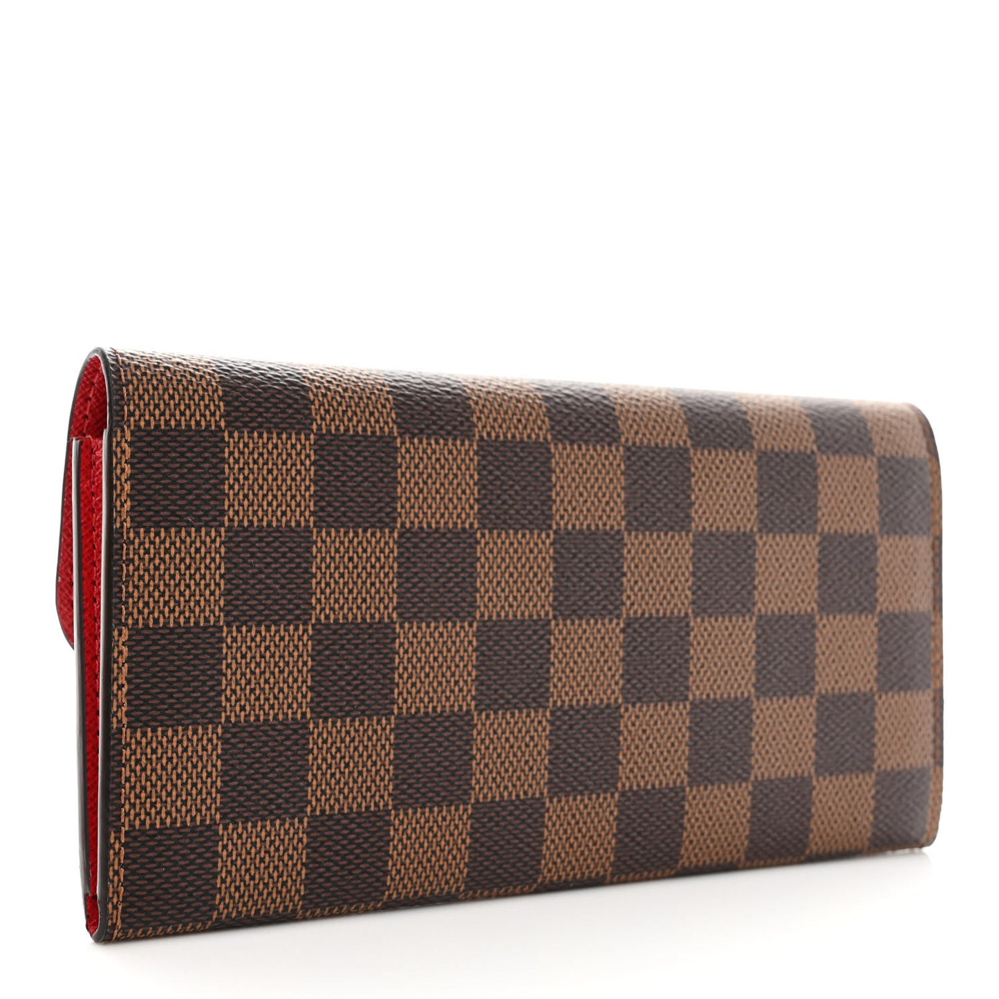 Damier Ebene Emilie Wallet Red