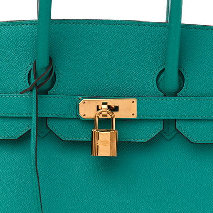 Hermes Epsom Birkin 35 Bleu Paon 7 of 13