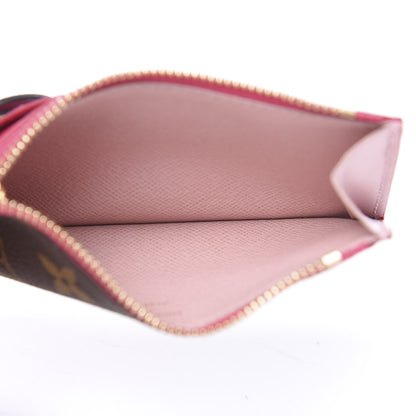 Louis Vuitton Monogram Blooming Flowers Zipped Card Holder Hot Pink Rose Ballerine 4 of 5