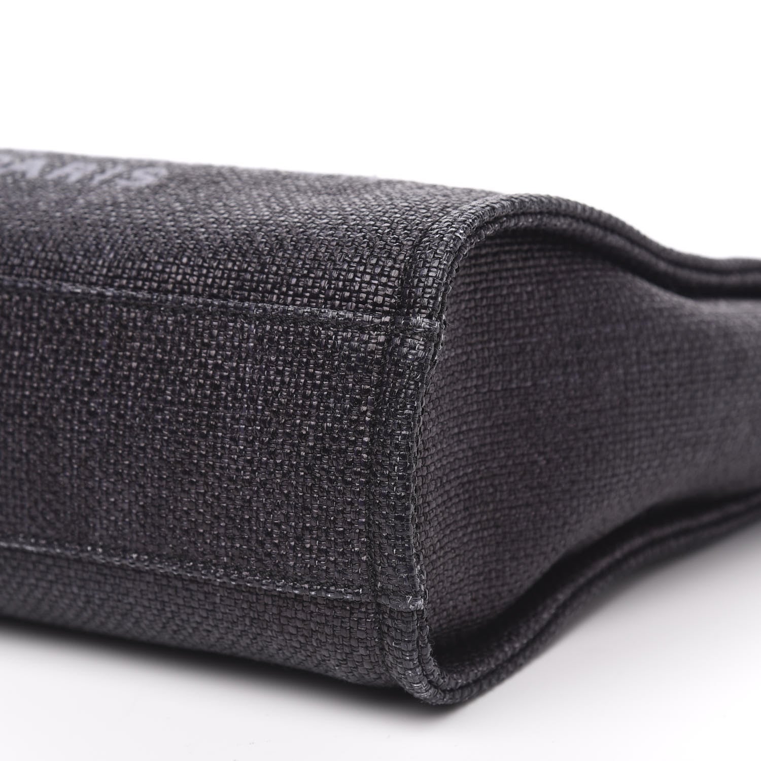 Chanel Woven Straw Raffia Mini Deauville Tote Black 10 of 12