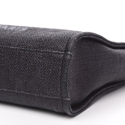 Chanel Woven Straw Raffia Mini Deauville Tote Black 10 of 12