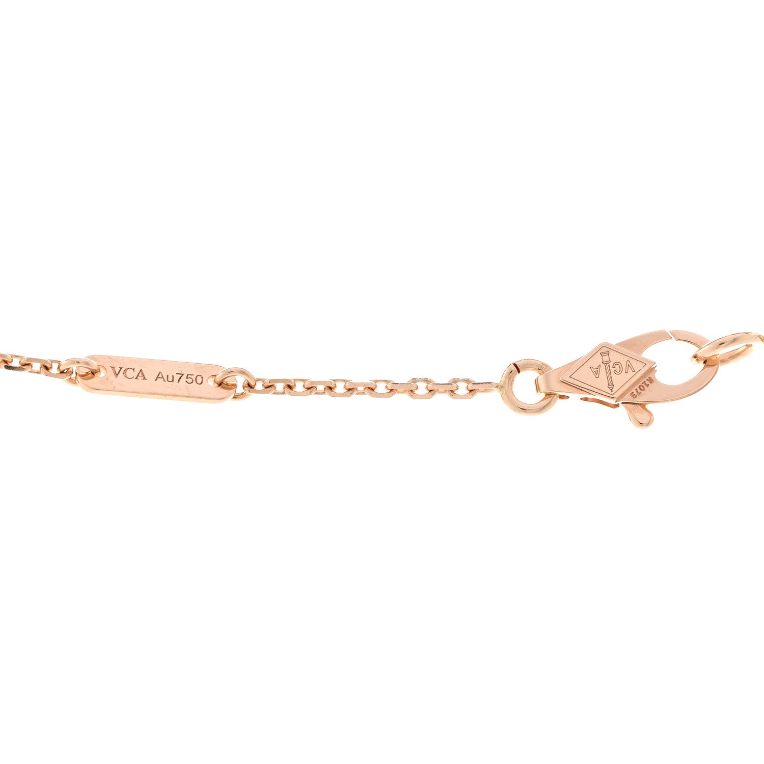 Van Cleef & Arpels 18k Rose Gold Carnelian Sweet Alhambra Heart Pendant Necklace 4 of 6