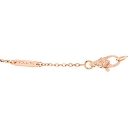 Van Cleef & Arpels 18k Rose Gold Carnelian Sweet Alhambra Heart Pendant Necklace 4 of 6