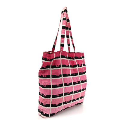 Chanel Caviar Fabric Quilted Foldable Tote With Chain Pink Multicolor 5 of 20