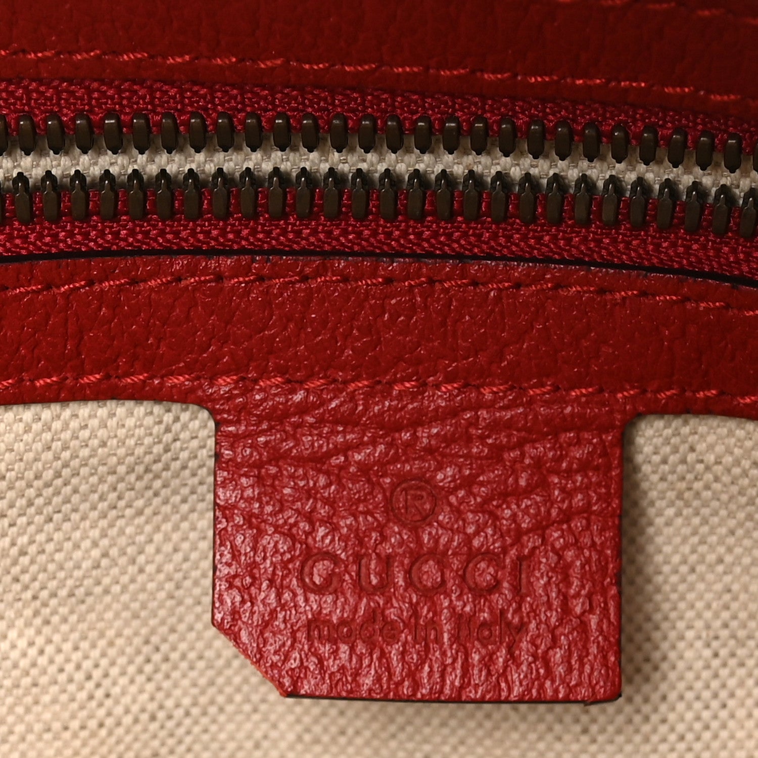 Gucci GG Supreme Monogram Web Bosco Patch Dome Backpack Beige Malva Hibiscus Red 5 of 10