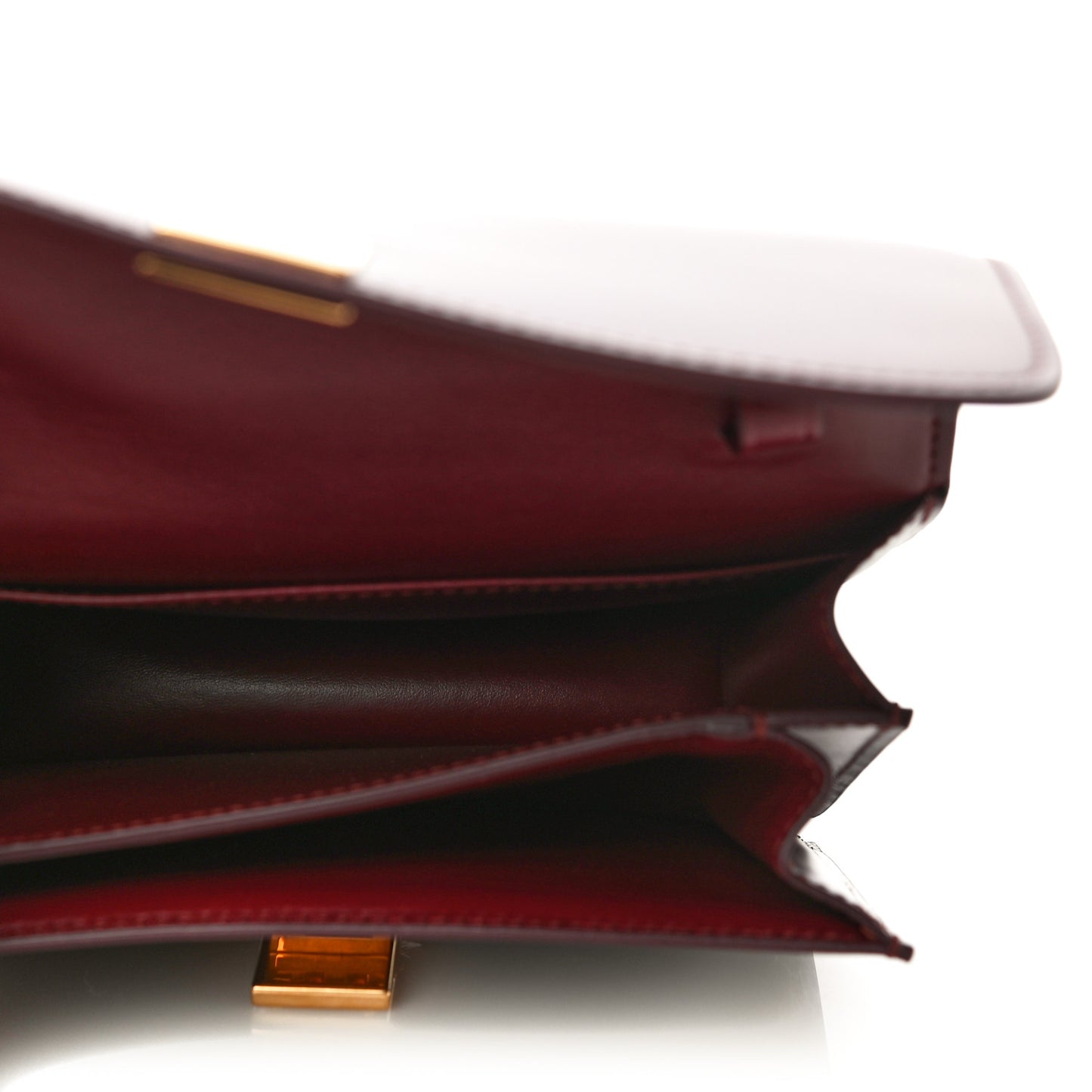 Box Calfskin Teen Classic Box Flap Bag Burgundy
