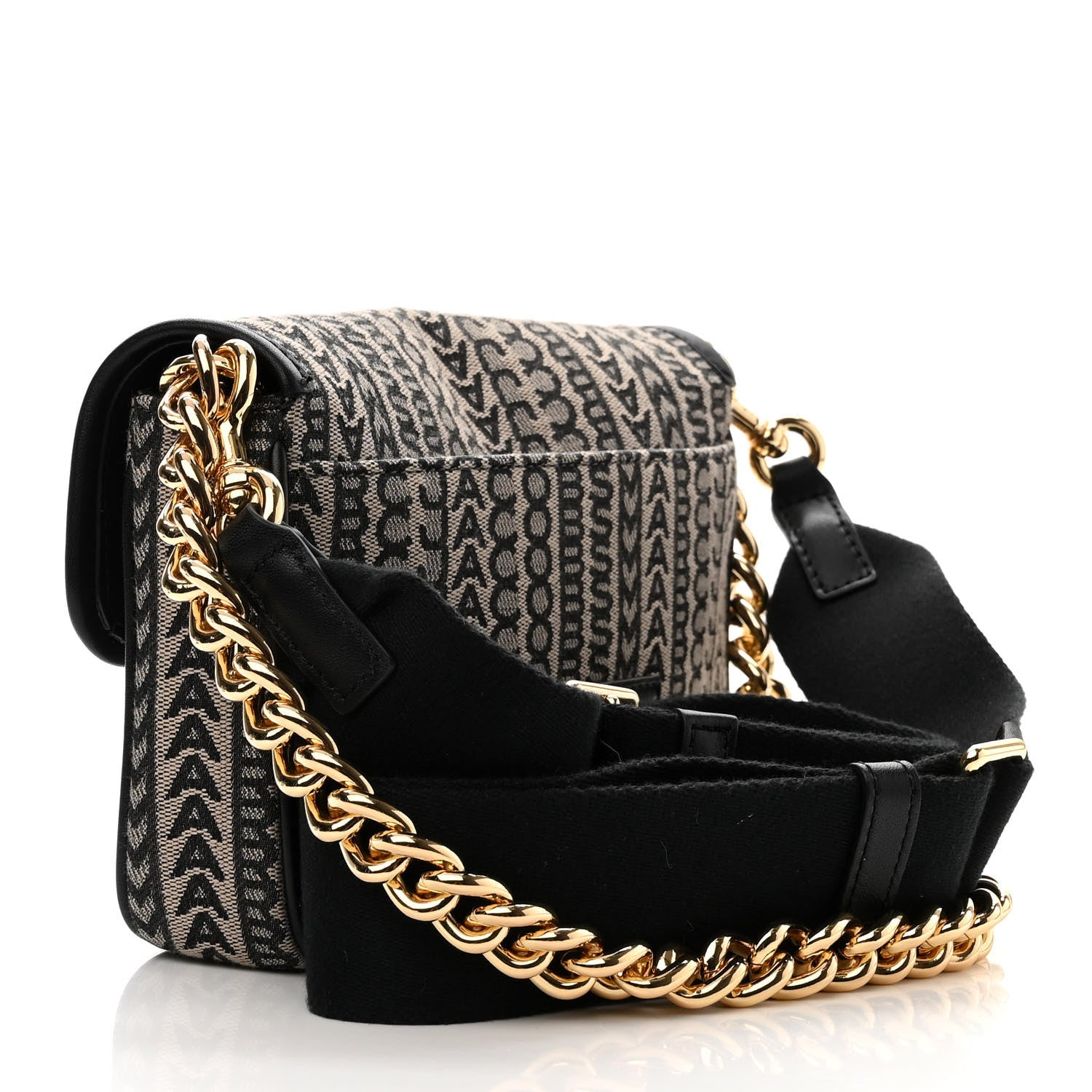 Marc Jacobs Cotton Jacquard The Monogram J Marc Shoulder Bag Beige Multi 3 of 11