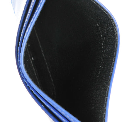 Saint Laurent Calfskin Credit Card Case Blue Majorelle 2 of 6