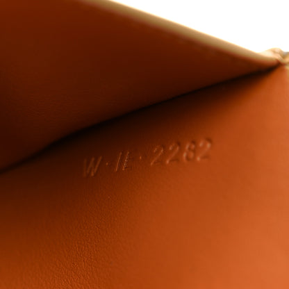 Celine Canvas Triomphe Lambskin Folded Compact Wallet Tan 8 of 8