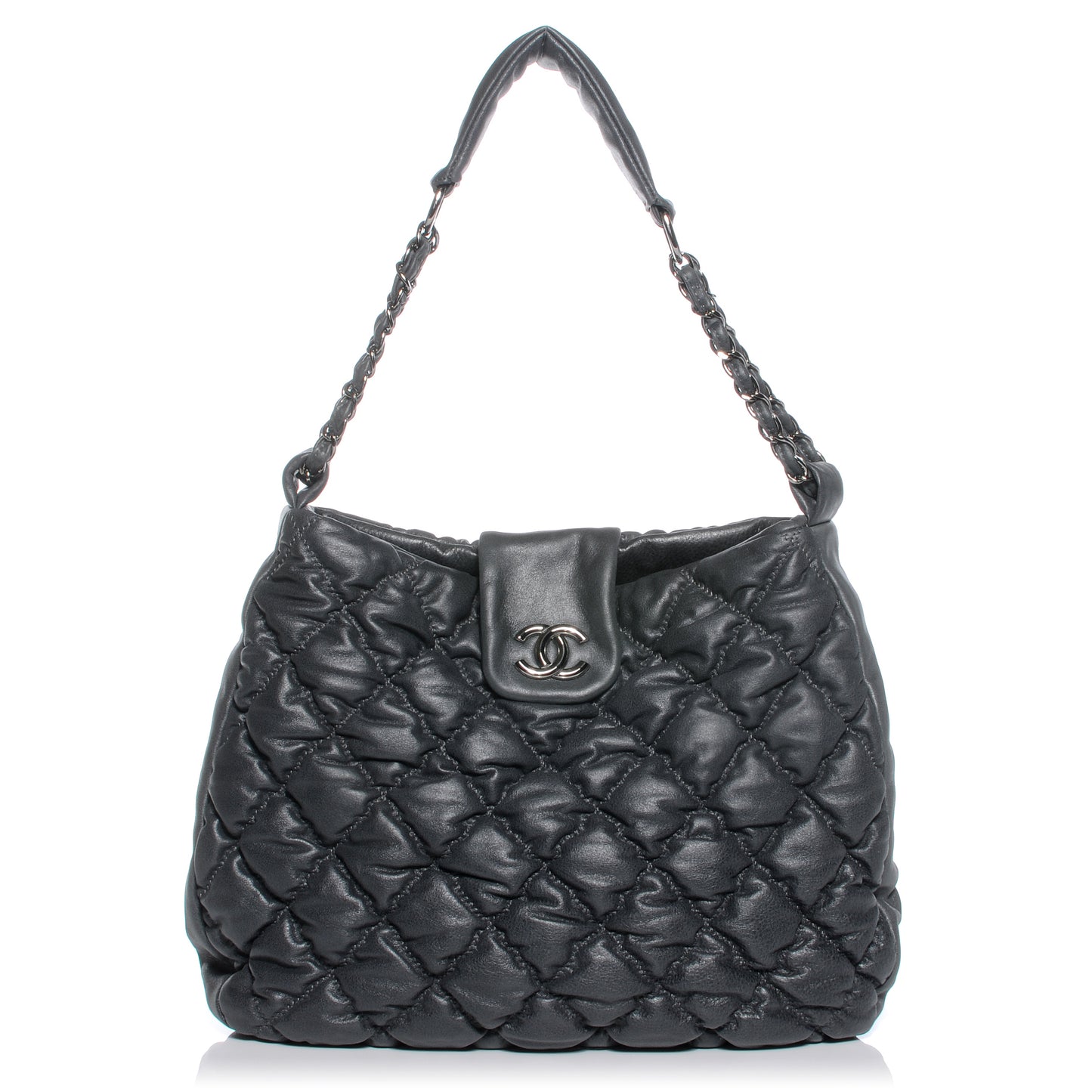 Leather Bubble Quilt Hobo Grey