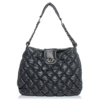 Chanel Leather Bubble Quilt Hobo Grey 1 of 8