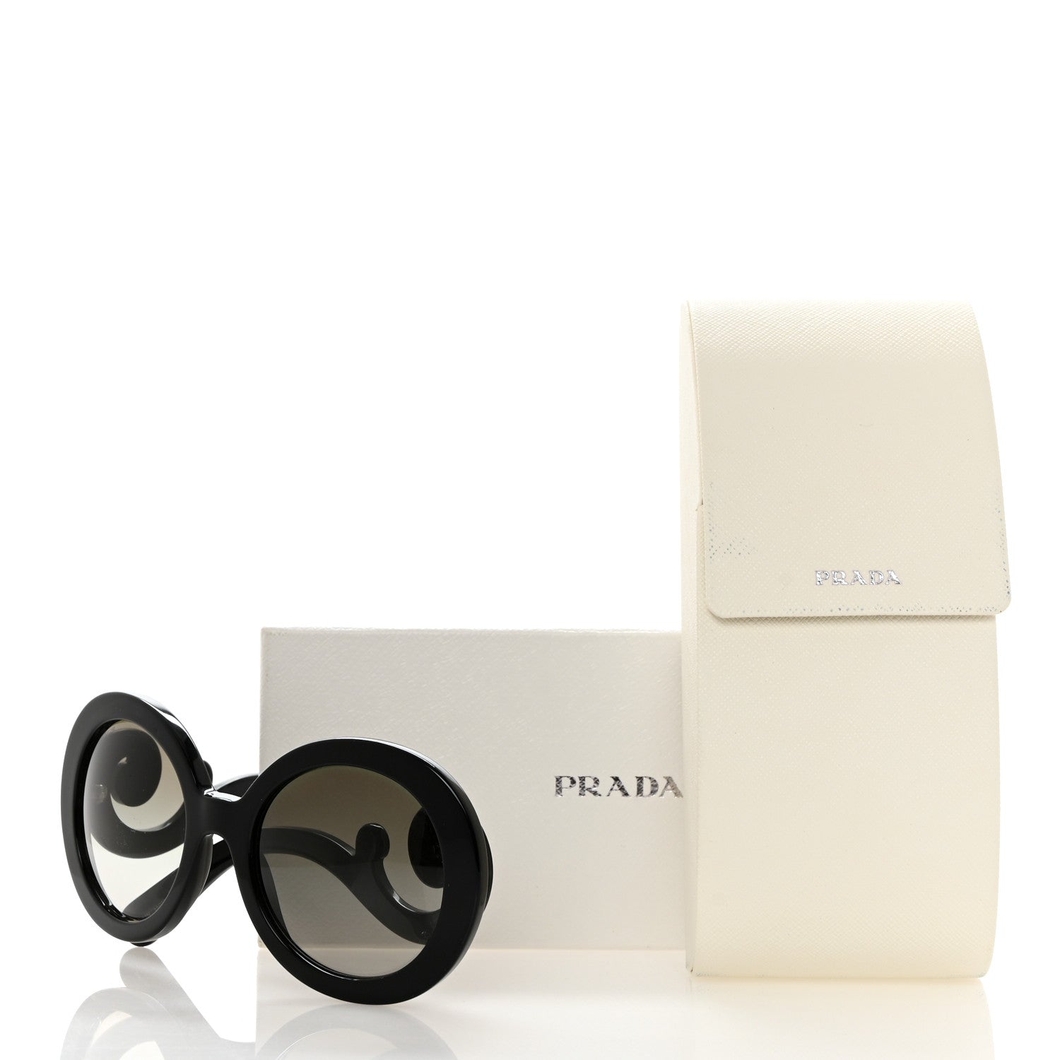 Prada Baroque Sunglasses SPR 27N Black 7 of 7