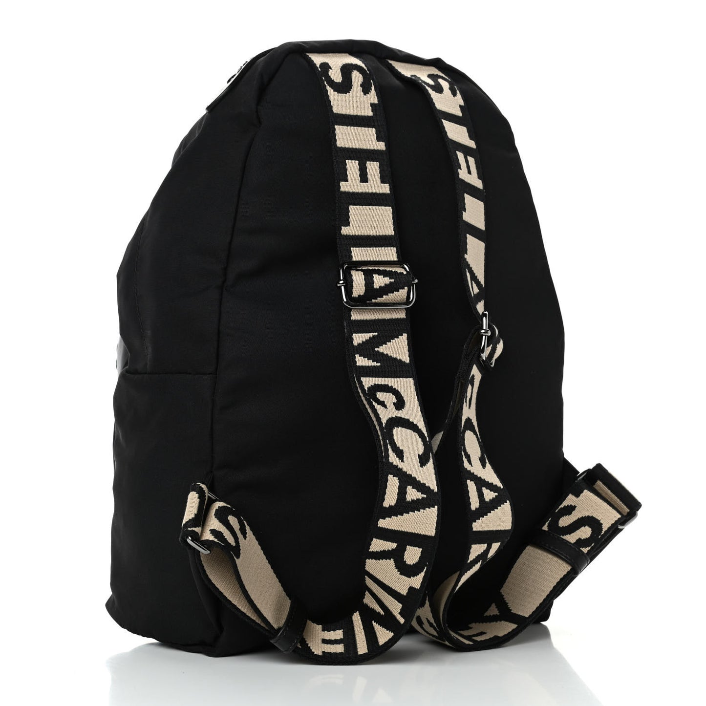 Nylon Logo-Web Backpack Black
