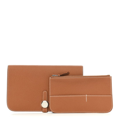 Hermes Togo Dogon Duo Wallet Gold 1 of 8