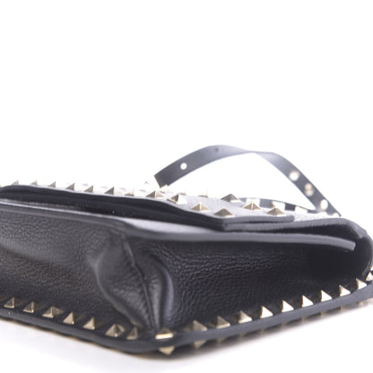 Valentino Garavani Pebbled Calfskin Rockstud Side Slip Crossbody Black 7 of 10