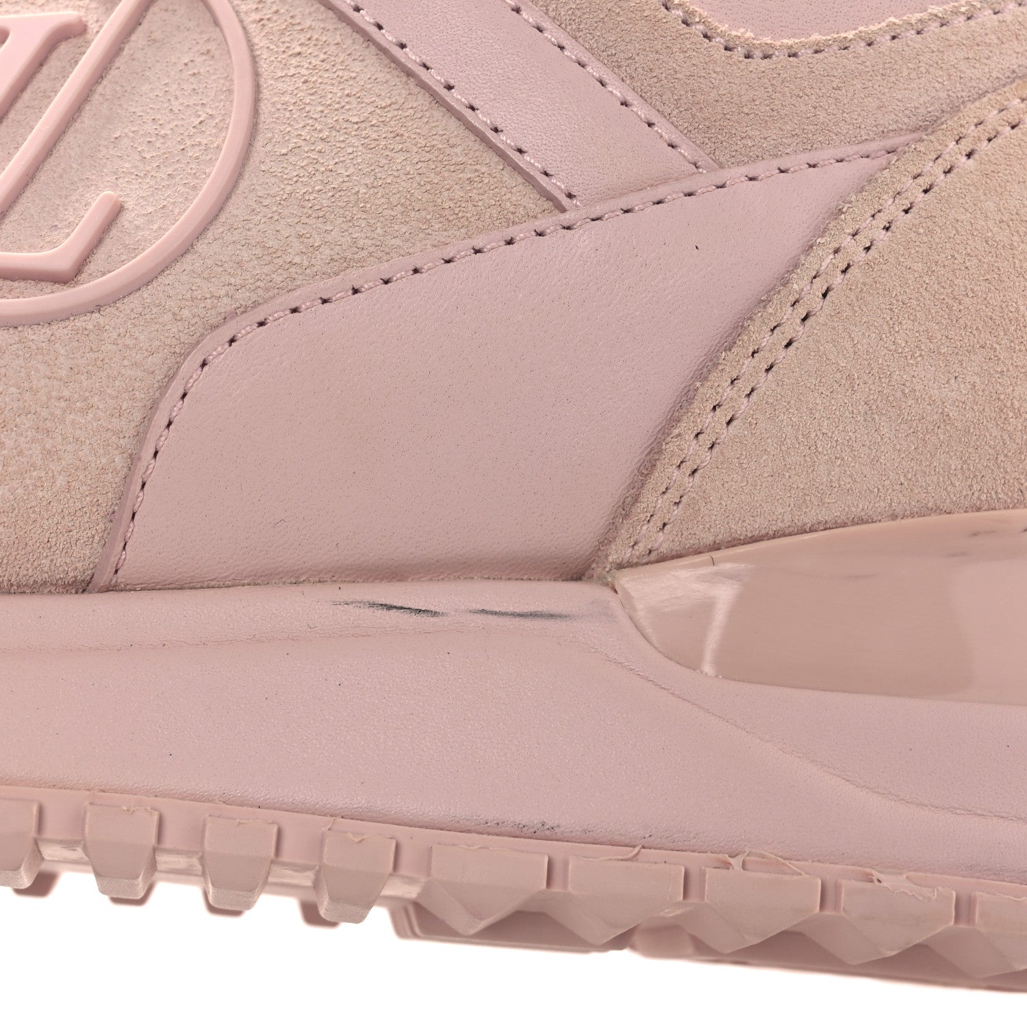 Louis Vuitton Suede Calfskin Run Away Sneakers 37.5 Pink 11 of 14