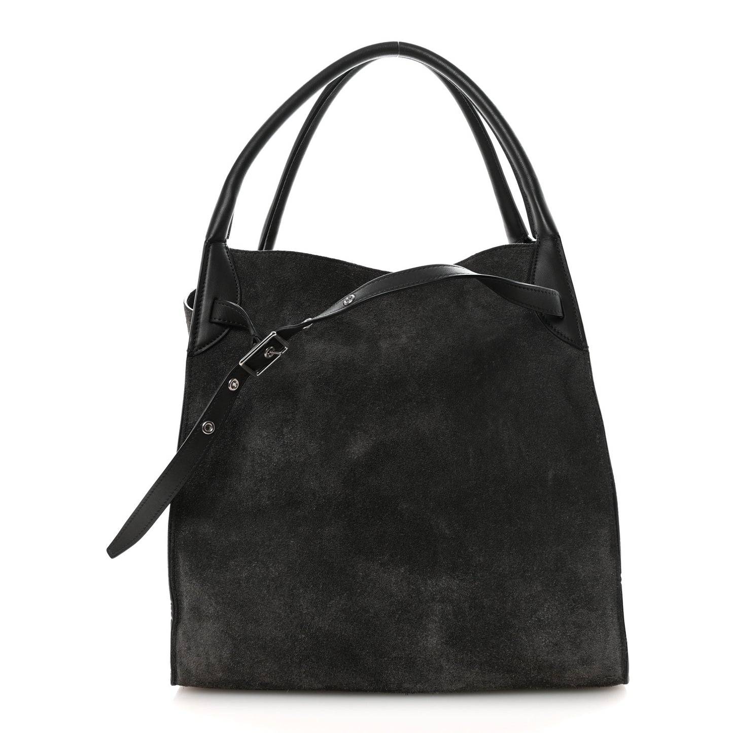 Suede Calfskin Medium Big Bag Grey