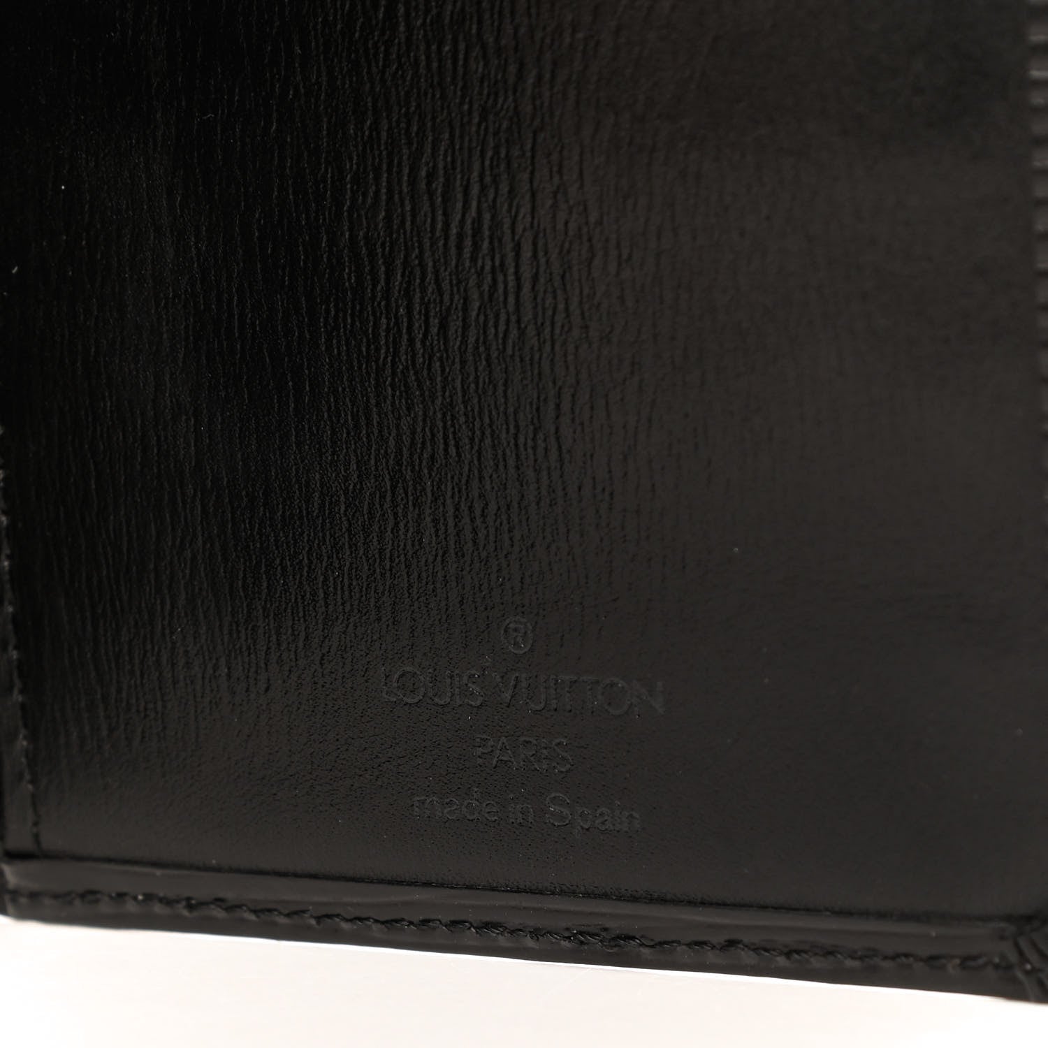 Louis Vuitton Epi Porte Valeurs Checkbook Wallet Black 6 of 6
