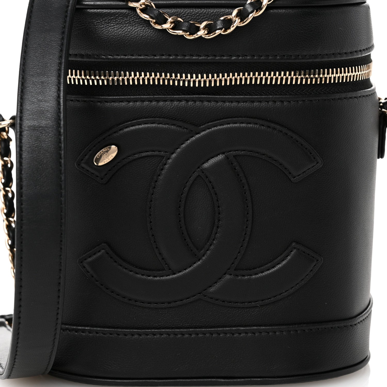 Chanel Lambskin Timeless Vanity Cosmetic Case Black 8 of 11