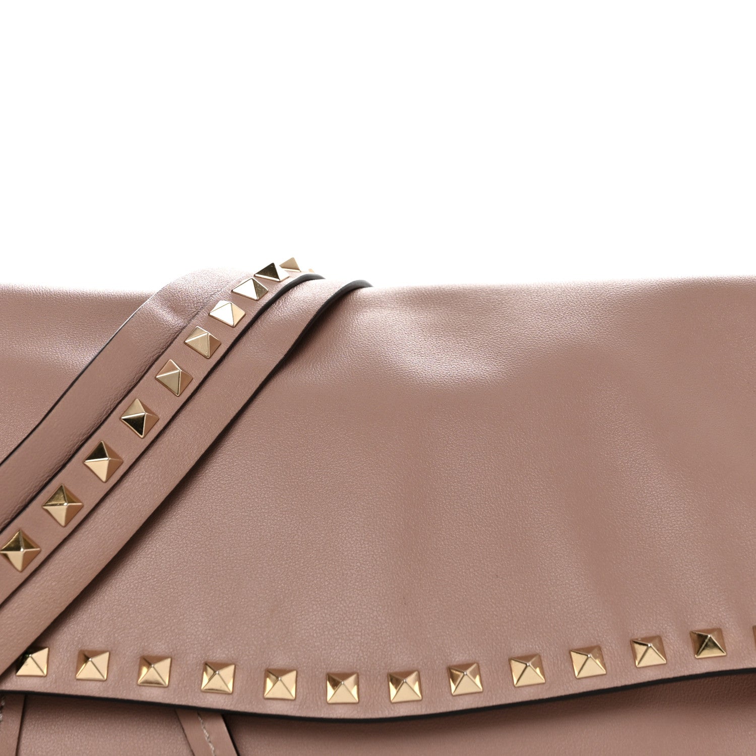 Valentino Garavani Smooth Calfskin Rockstud Top Handle Shoulder Bag Poudre 8 of 12