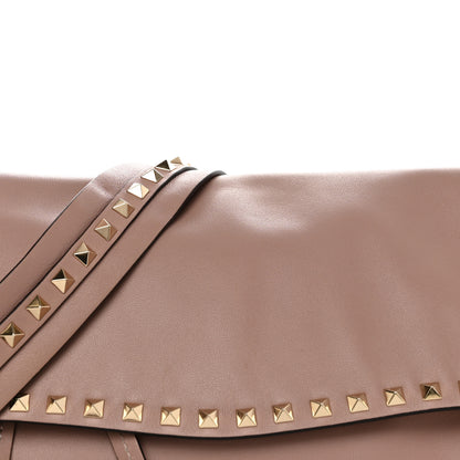 Valentino Garavani Smooth Calfskin Rockstud Top Handle Shoulder Bag Poudre 8 of 12
