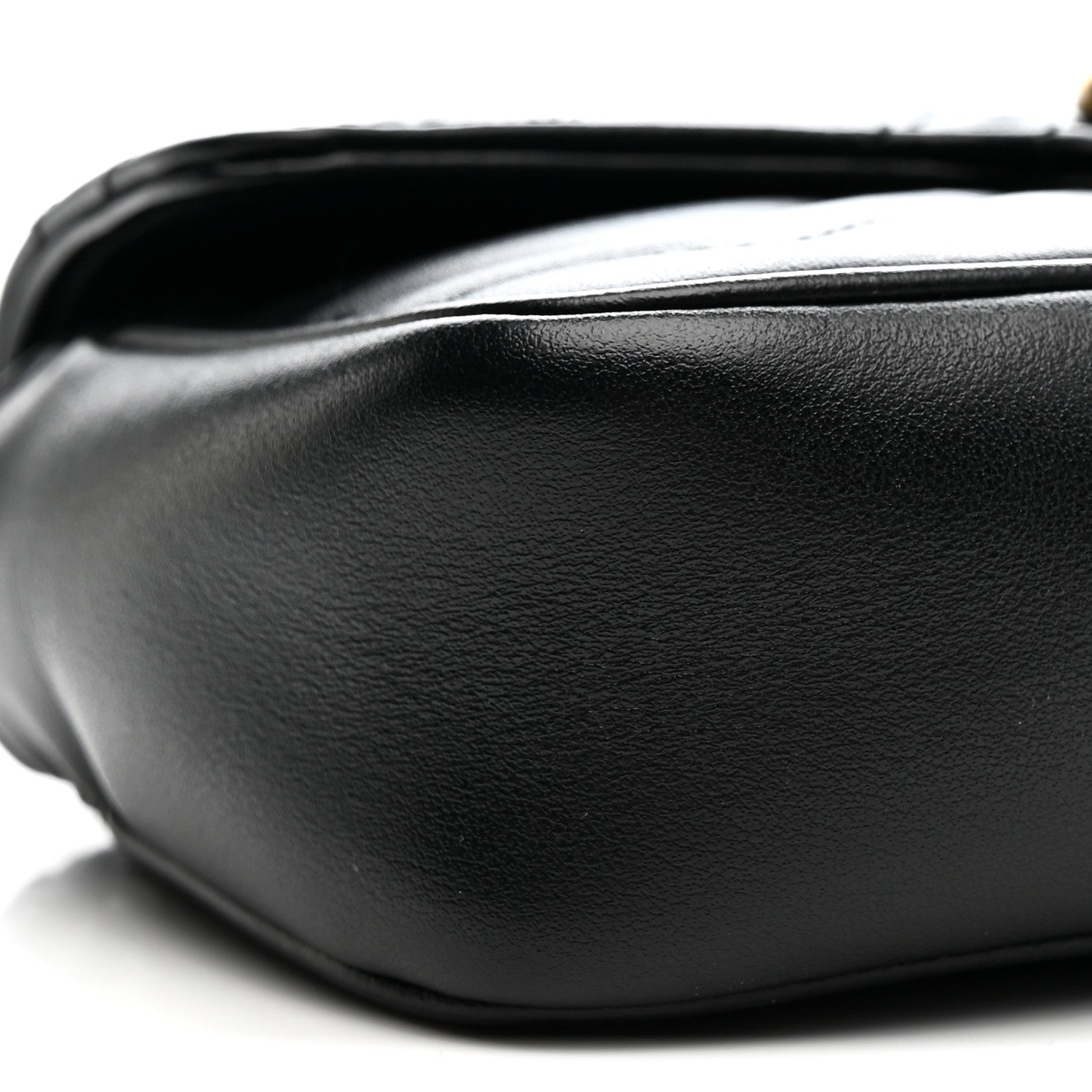 Gucci Calfskin Matelasse Super Mini GG Marmont Shoulder Bag Black 9 of 12