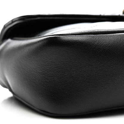 Gucci Calfskin Matelasse Super Mini GG Marmont Shoulder Bag Black 9 of 12