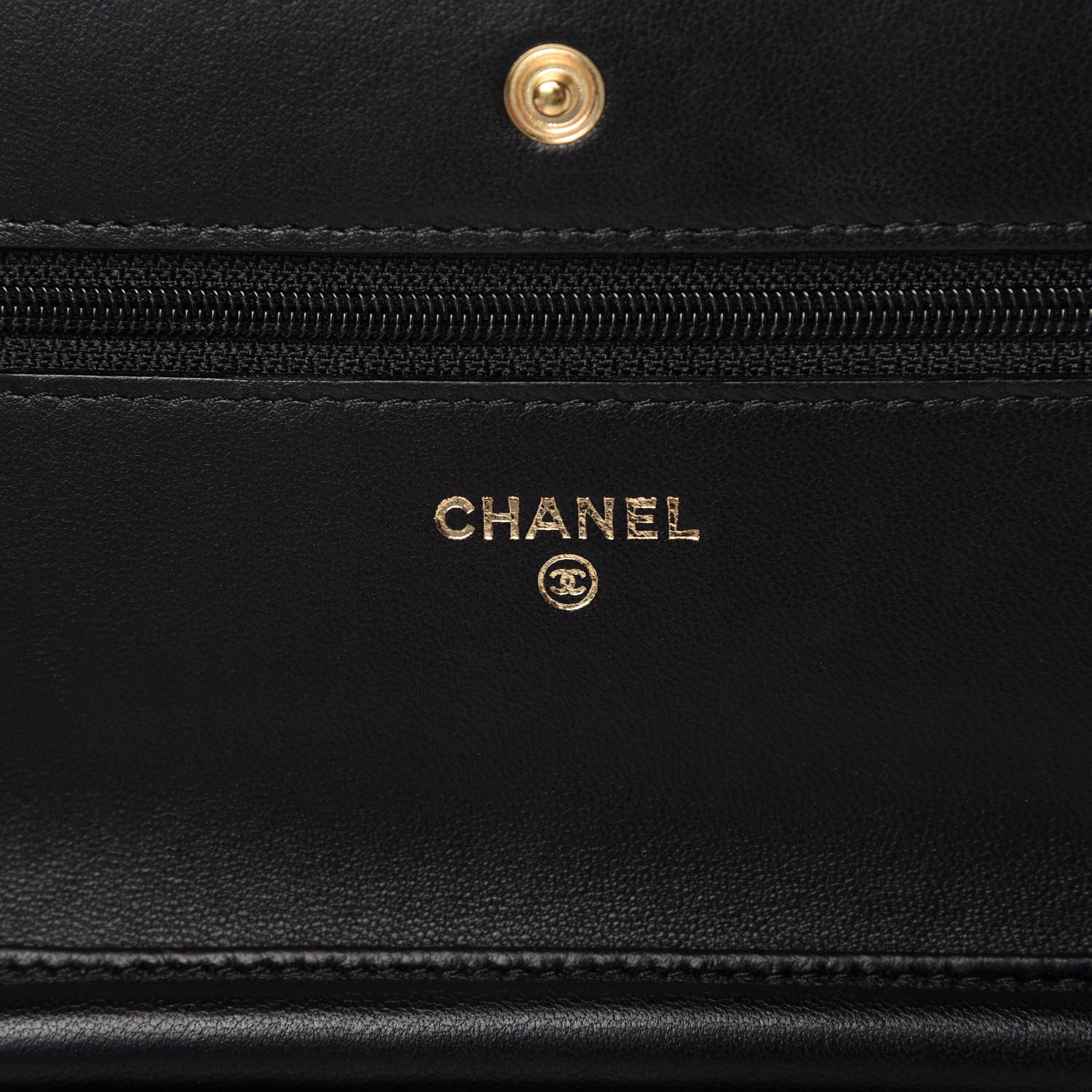 Chanel Lambskin Quilted Wallet On Chain WOC Black 8 of 12