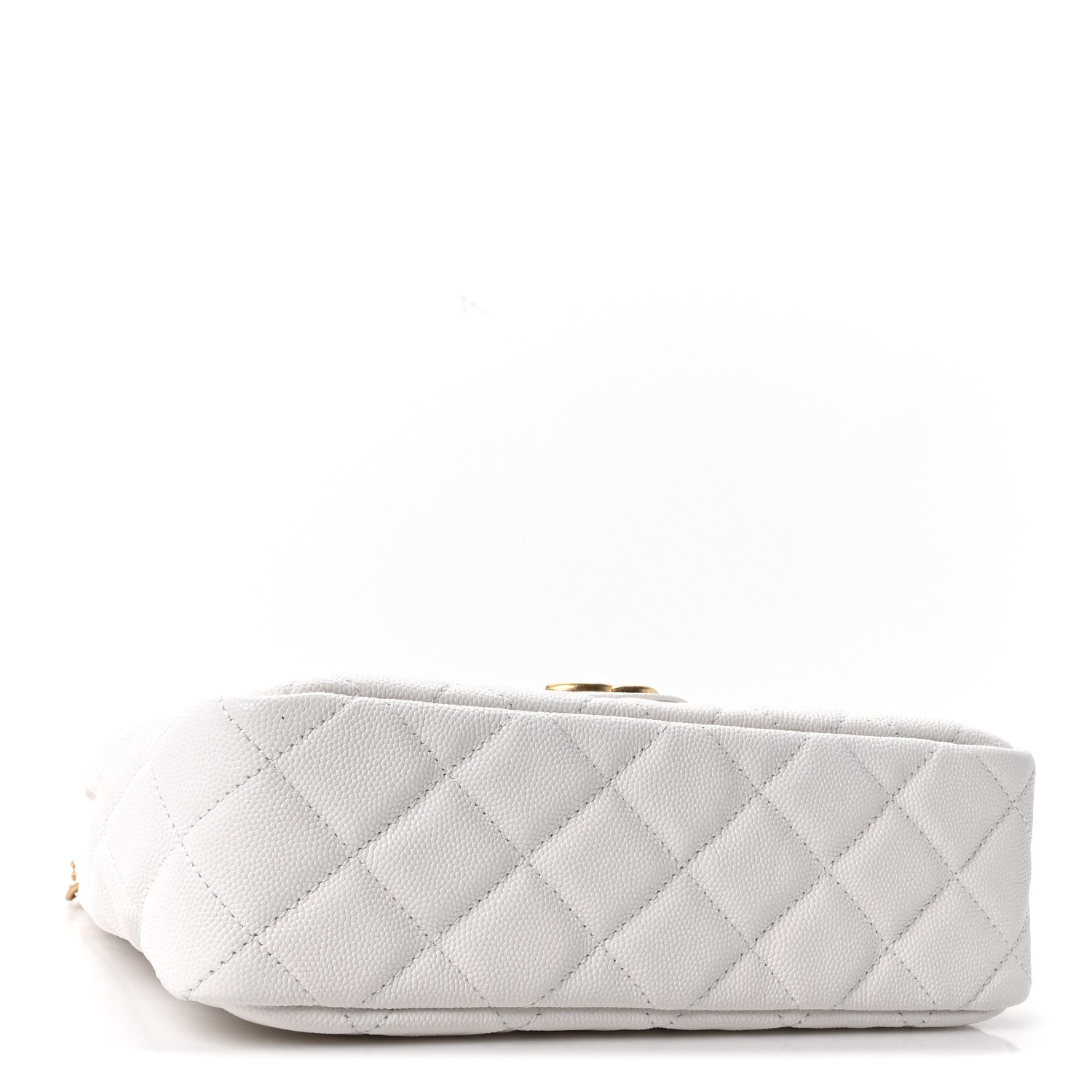 Chanel Caviar Quilted Wavy CC Hobo White 4 of 11