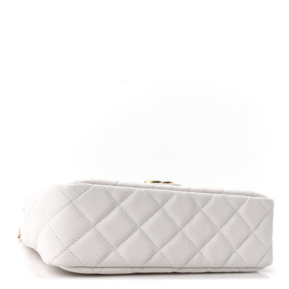 Chanel Caviar Quilted Wavy CC Hobo White 4 of 11