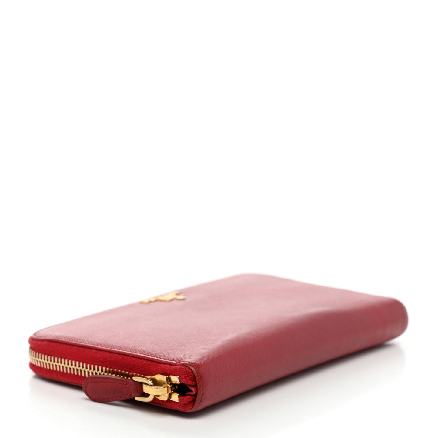 Saffiano Metal Zip Around Wallet Peonia