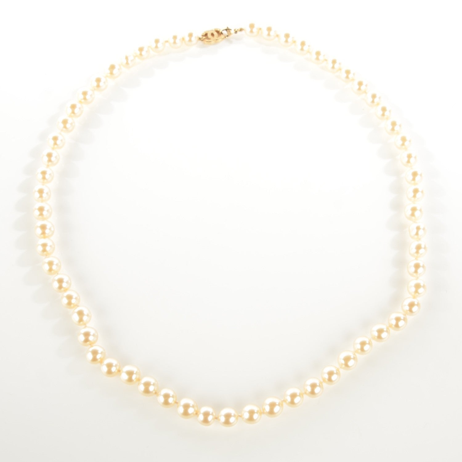 Chanel Pearl CC Long Necklace Gold 3 of 6