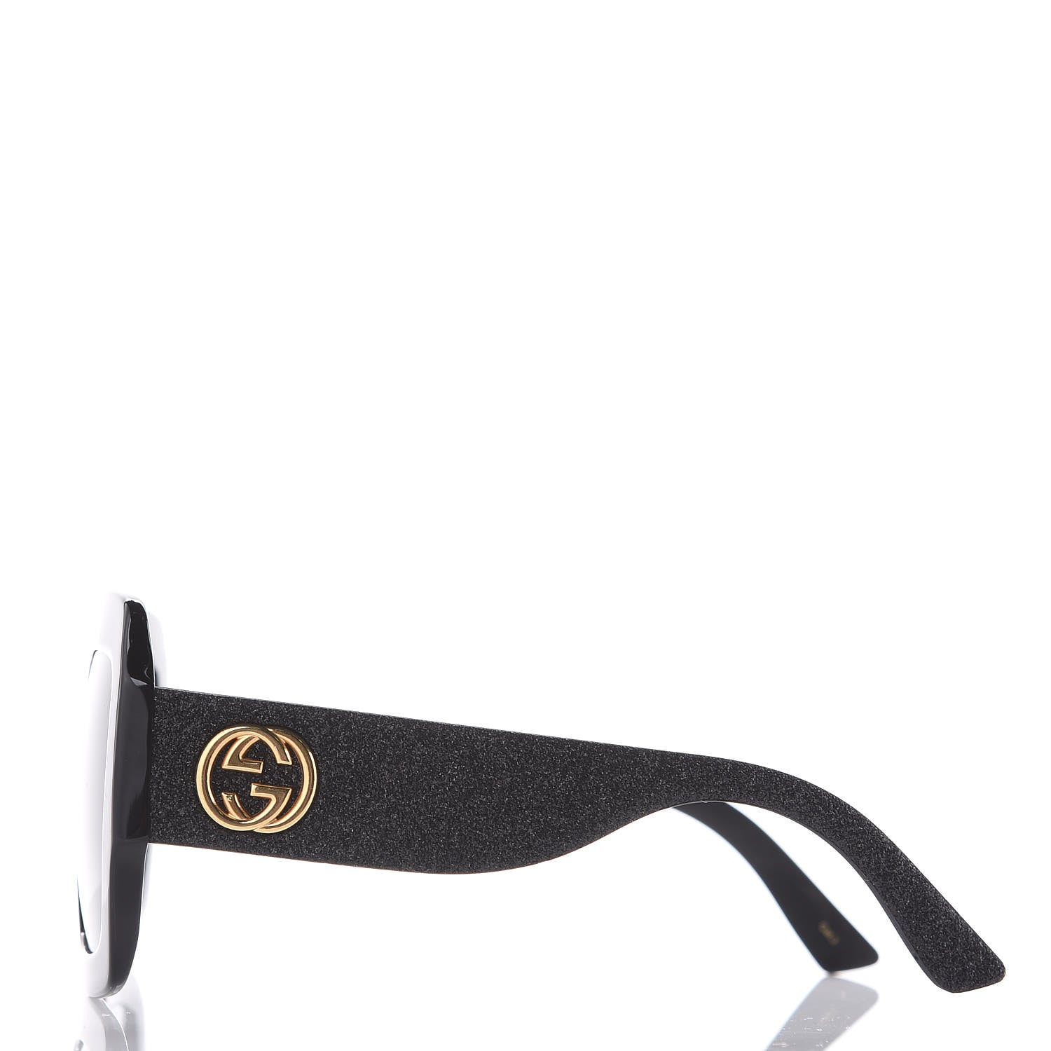 Gucci Square Frame Glitter GG0102S Sunglasses Black 2 of 7