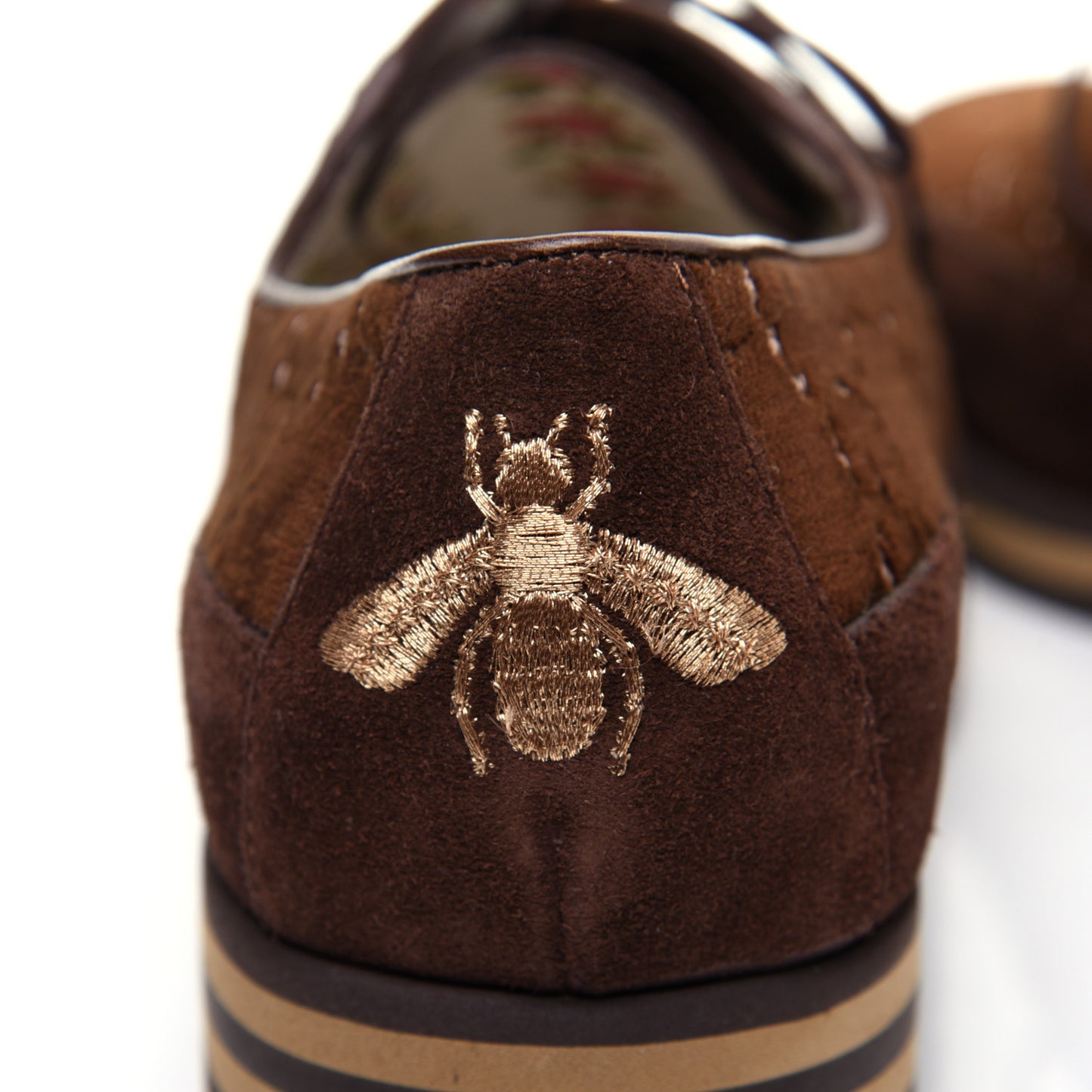 Velvet GG Monogram Thompson Derby Loafers 38.5 Vintage Cocoa Brown