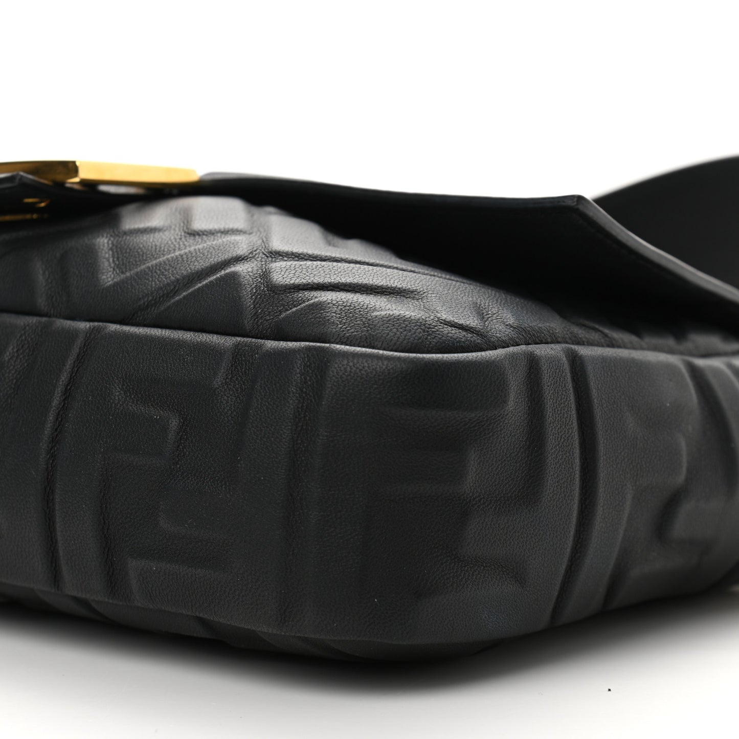 Nappa FF 1974 Embossed Baguette Black