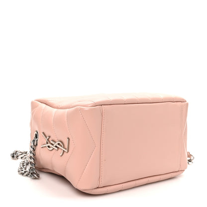 Saint Laurent Calfskin Y Quilted Monogram Small Loulou Camera Pale Pink 4 of 10