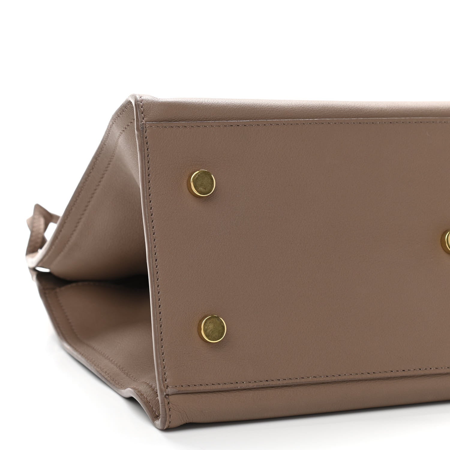 Saint Laurent Smooth Calfskin Small Monogram Cabas Taupe 9 of 15