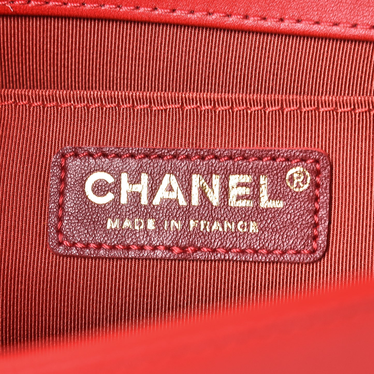 Lambskin Quilted Medium Boy Flap Red