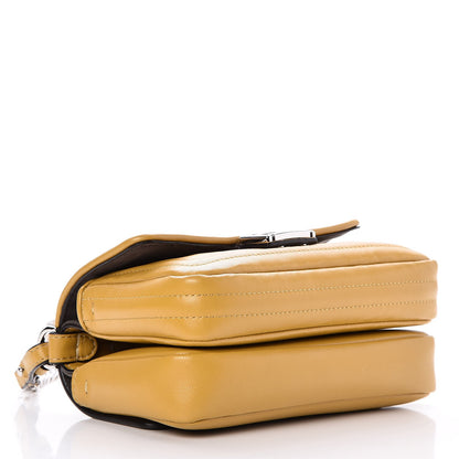 Fendi Shiny Nappa Trapuntata Micro Double Baguette Amber 4 of 8