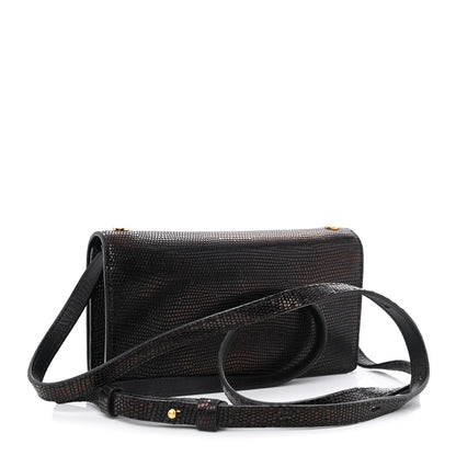 Tom Ford Calfskin Lizard Embossed Mini TF Bag Black 3 of 11