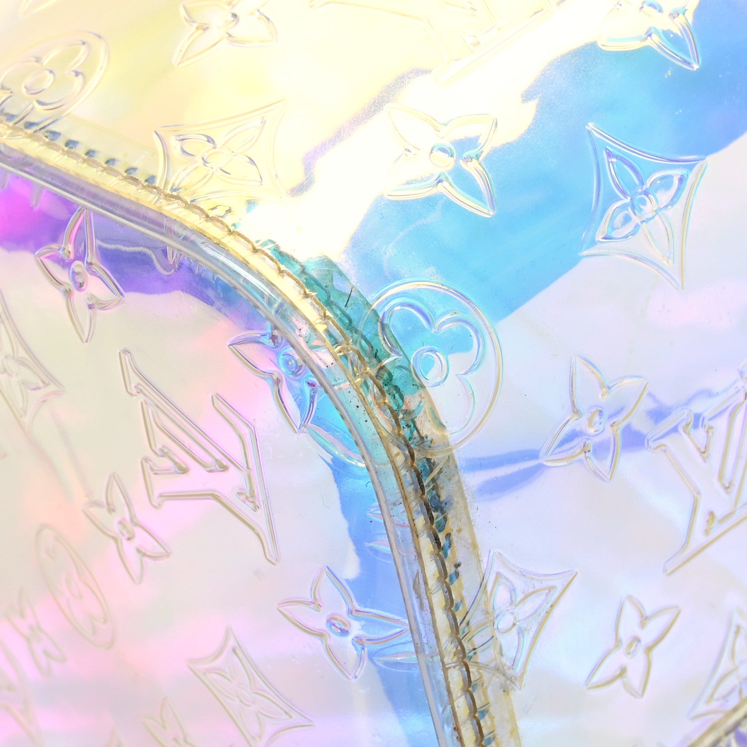 Louis Vuitton PVC Monogram Keepall Bandouliere 50 Iridescent Prism 6 of 9