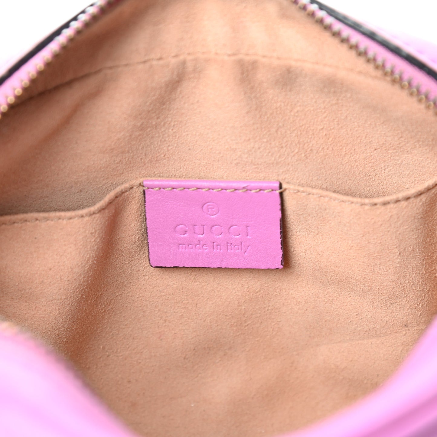 Calfskin Matelasse Mini GG Marmont Chain Shoulder Bag Candy Mousse