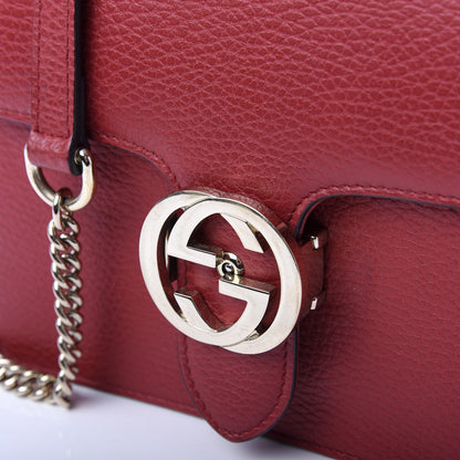 Gucci Dollar Calfskin Small Interlocking G Shoulder Bag Red 11 of 11