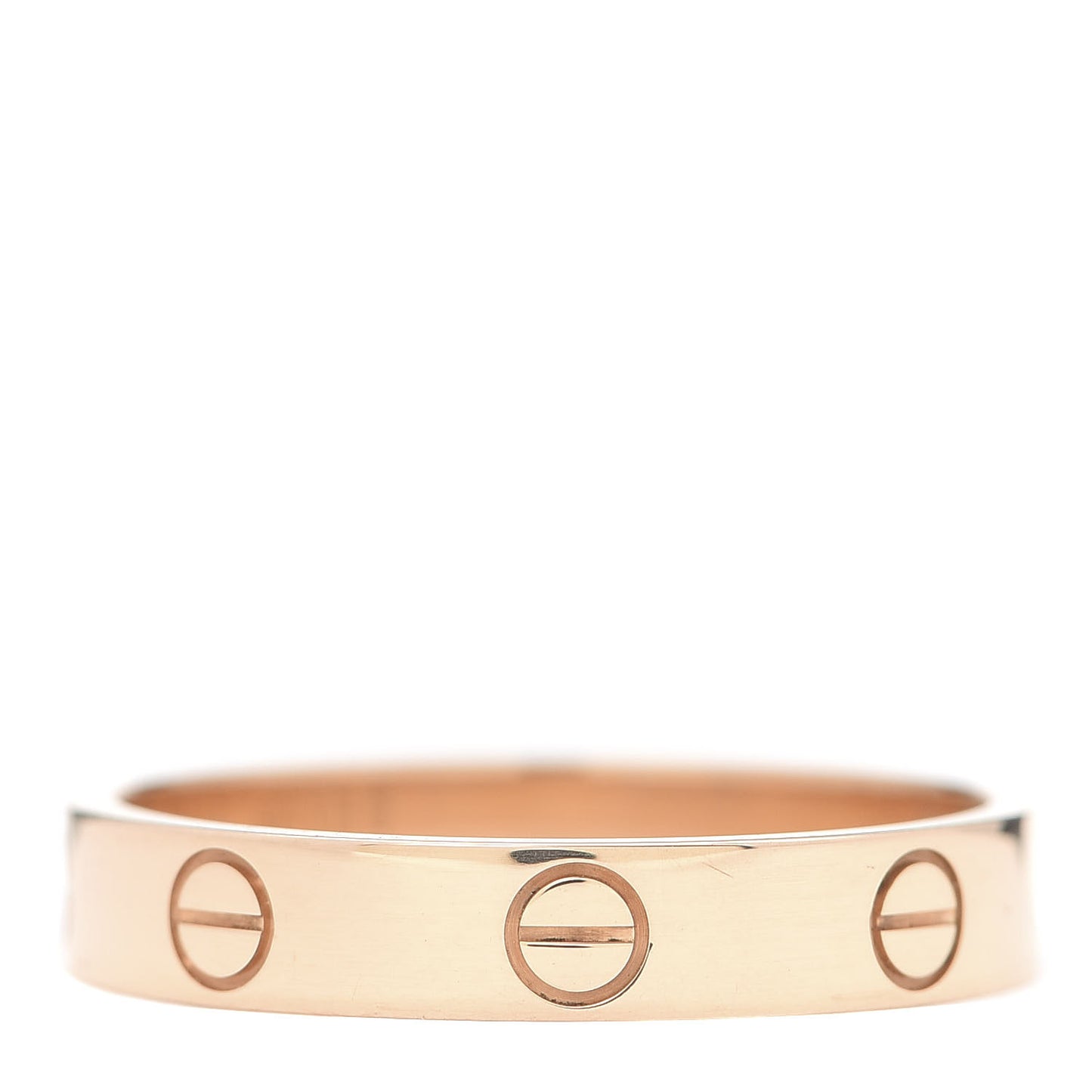 18K Pink Gold 3.5mm LOVE Wedding Band Ring 56 7.5