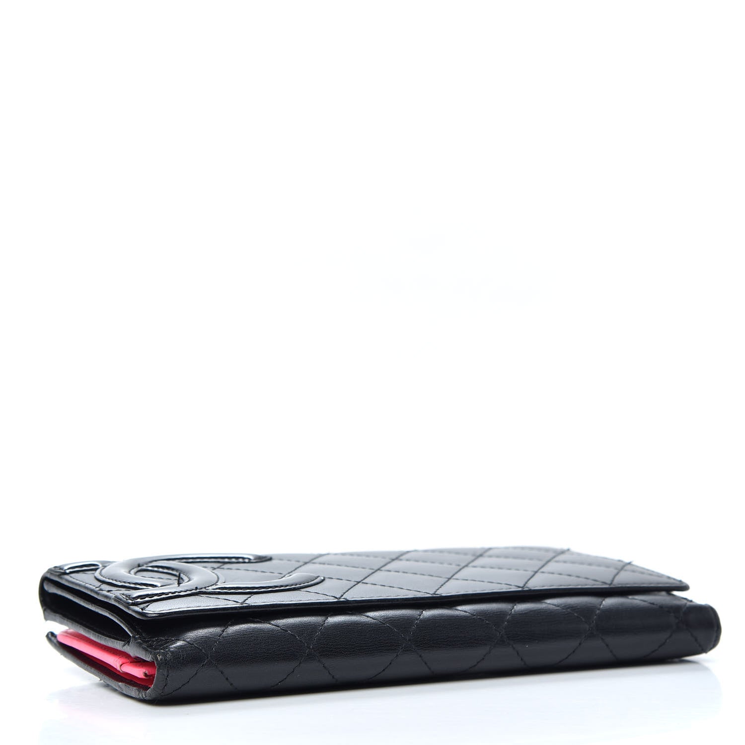 Chanel Calfskin Quilted Cambon Long Double Wallet Black 4 of 7