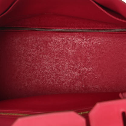 Hermes Tadelakt Ghillies Birkin 35 Rubis 5 of 12
