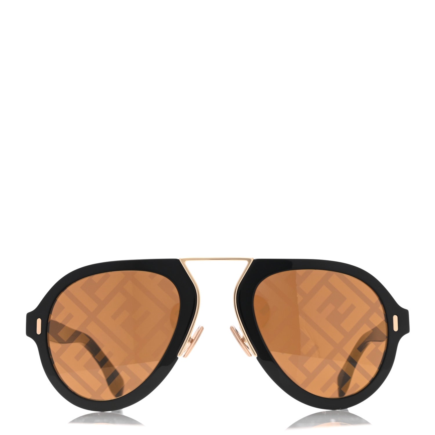 Fendi Acetate FF Aviator Sunglasses FF M0105/S Black 2 of 8